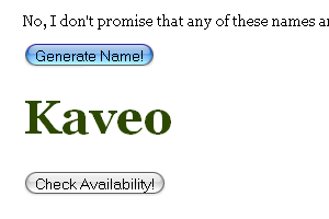 Web 2 0 name generator