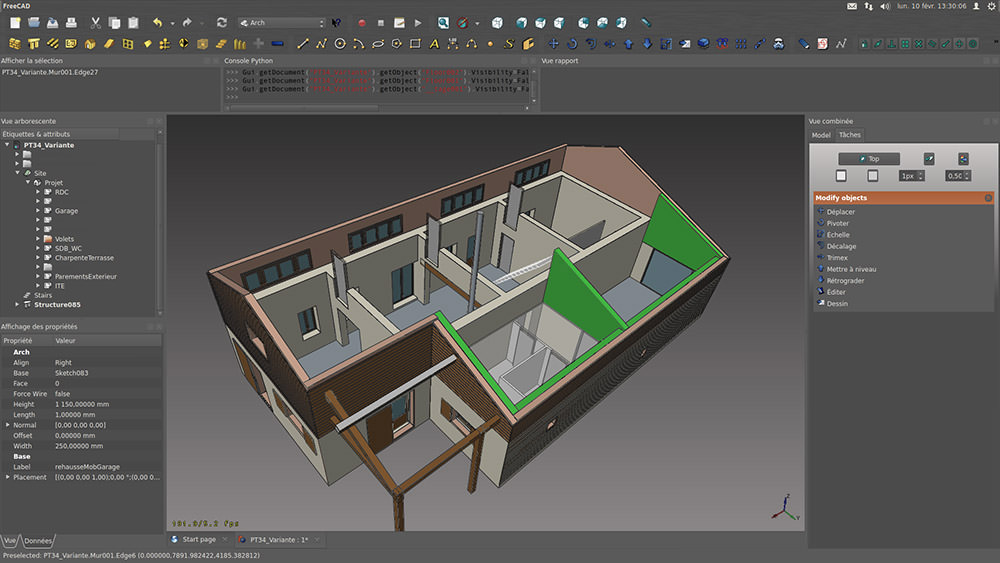 FreeCAD Software Interface