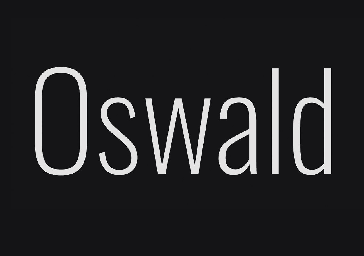 Oswald font