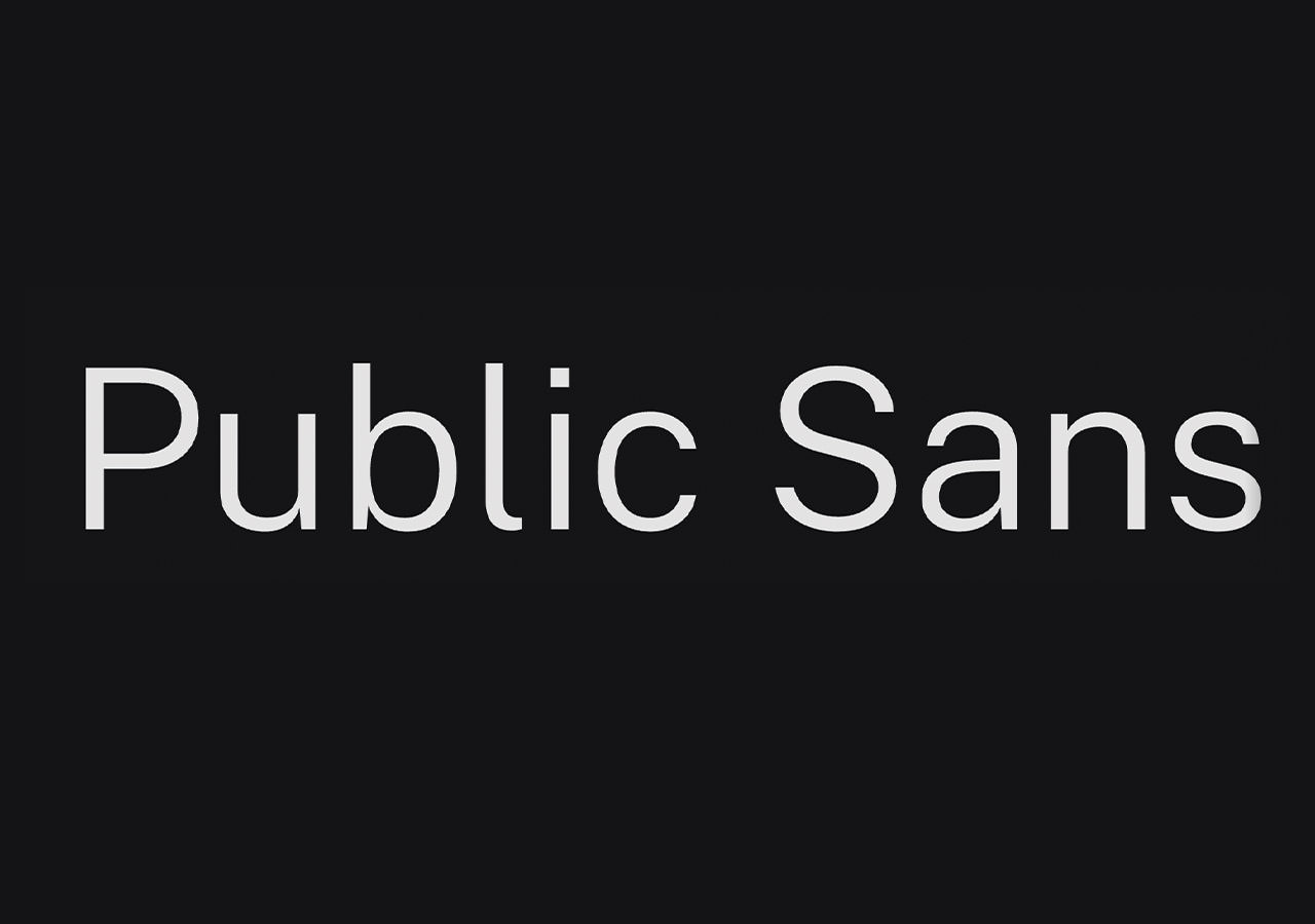 Public Sans font