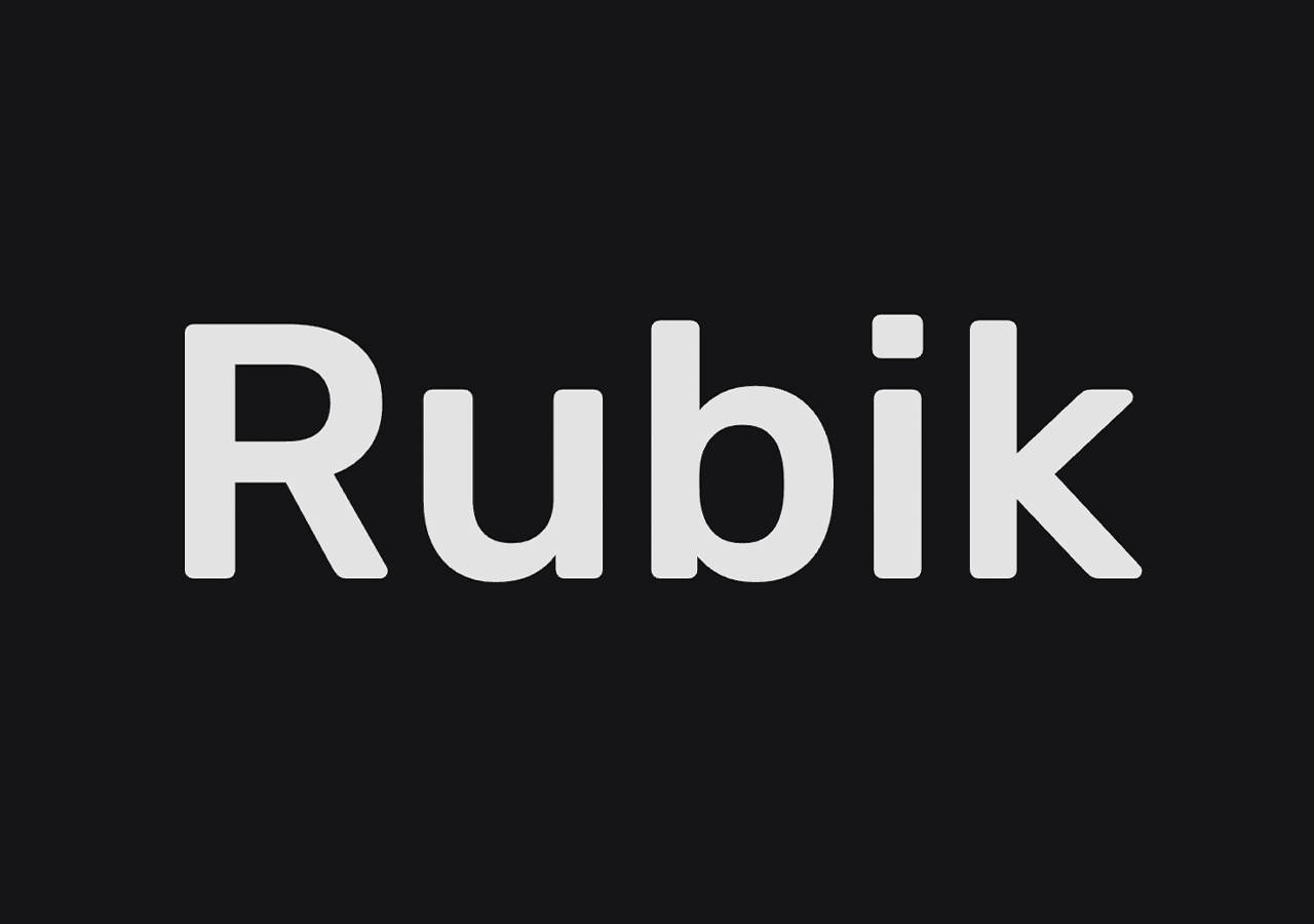 Rubik font