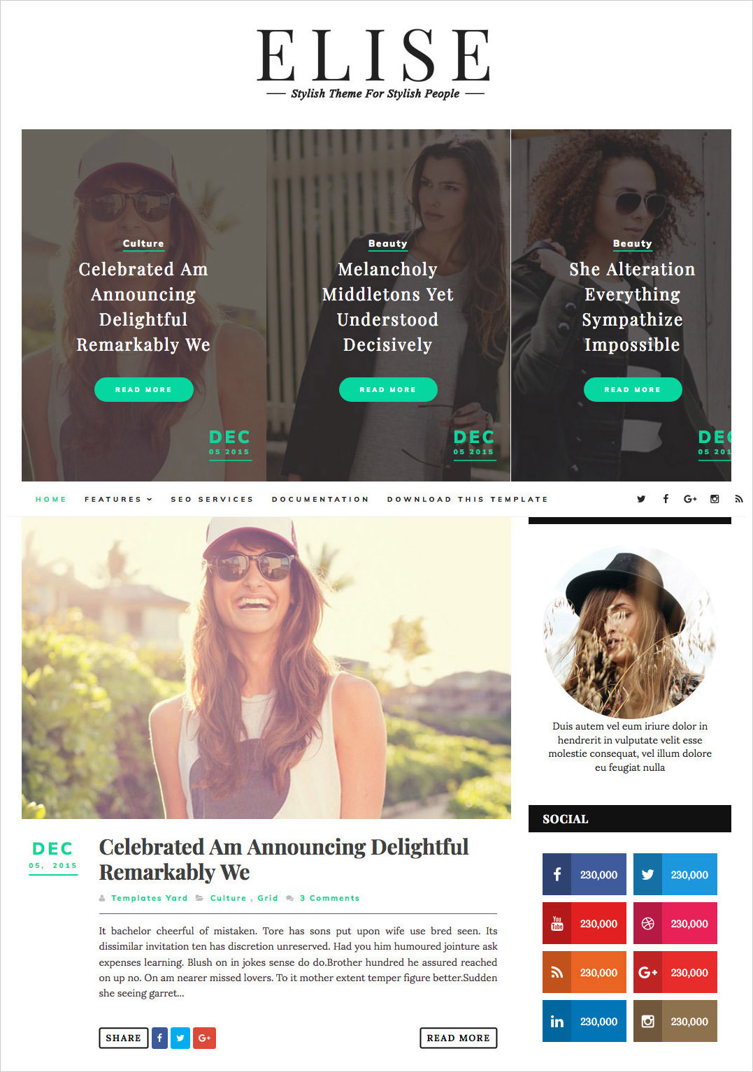 Elise-Blogger-Template