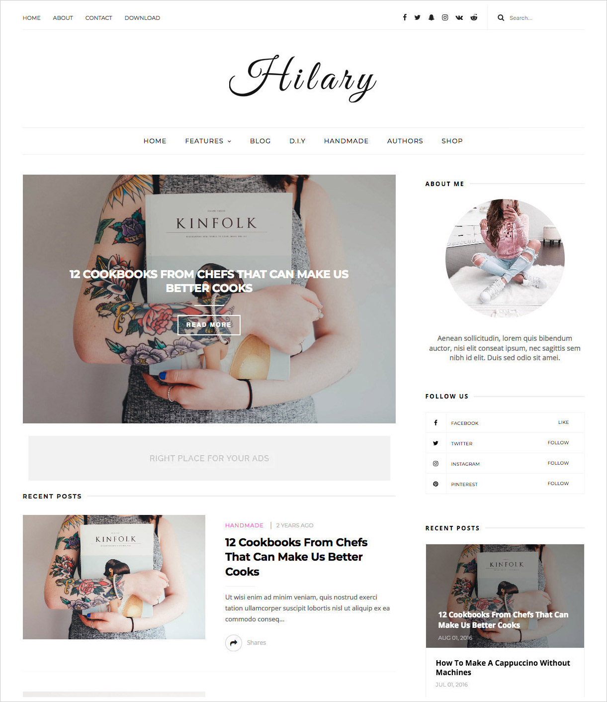 Hilary-Blogger-Template