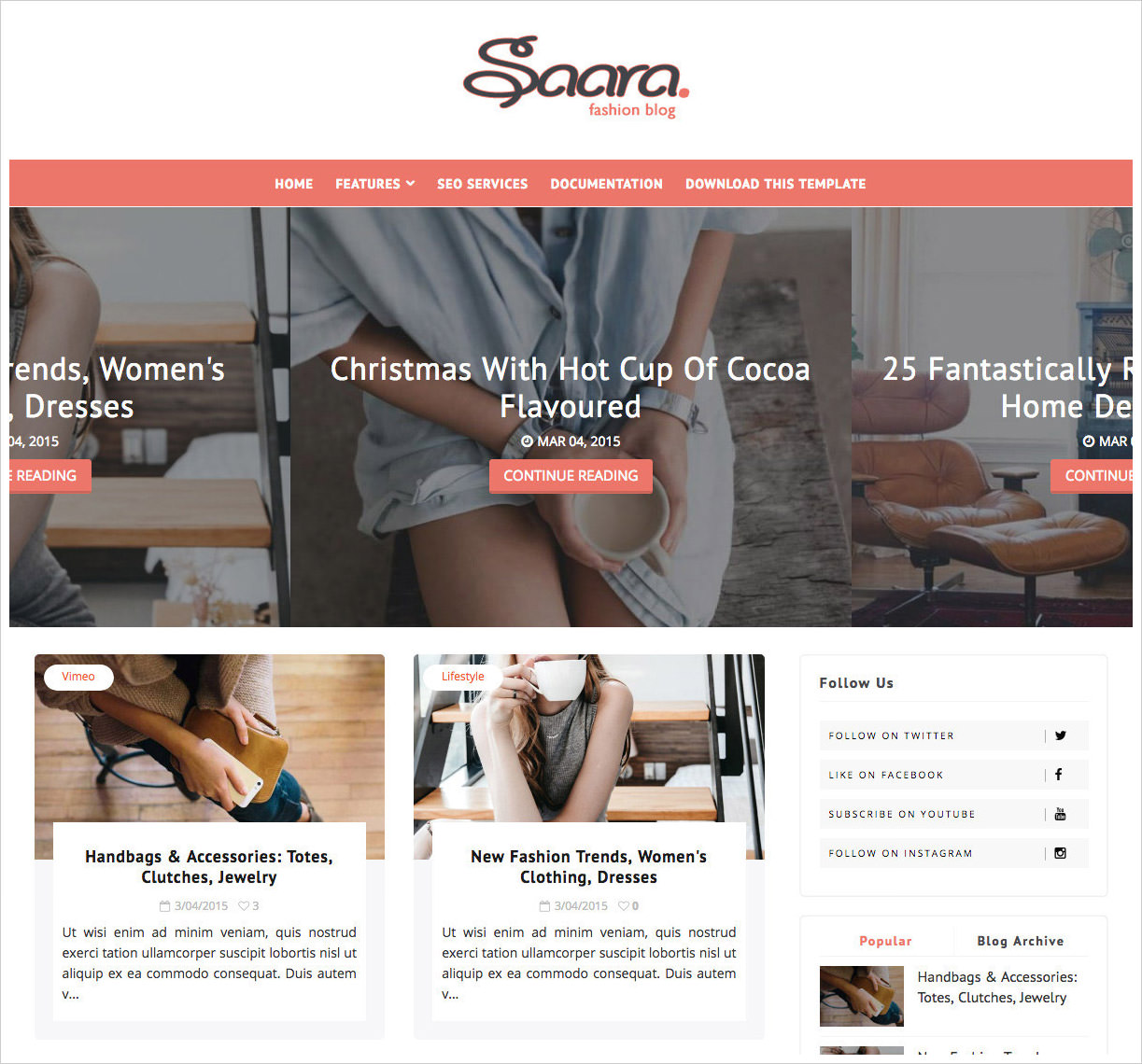 Saara-Blogger-Template