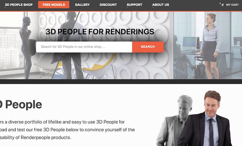 3D people models at Renderpeople