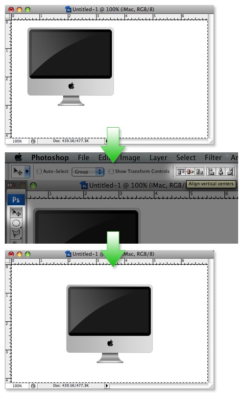 Center Positioning in Photoshop