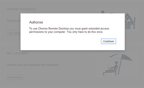 chrome remote desktop white screen