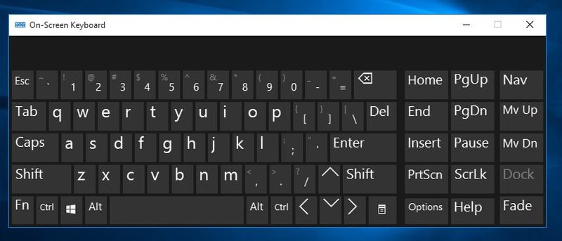 on screen keyboard