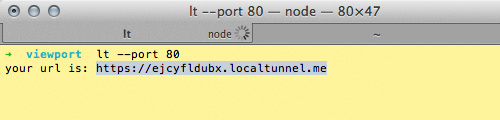 local tunnel subdomain