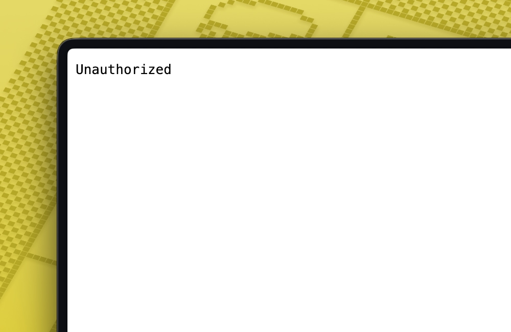 Unauthorized page