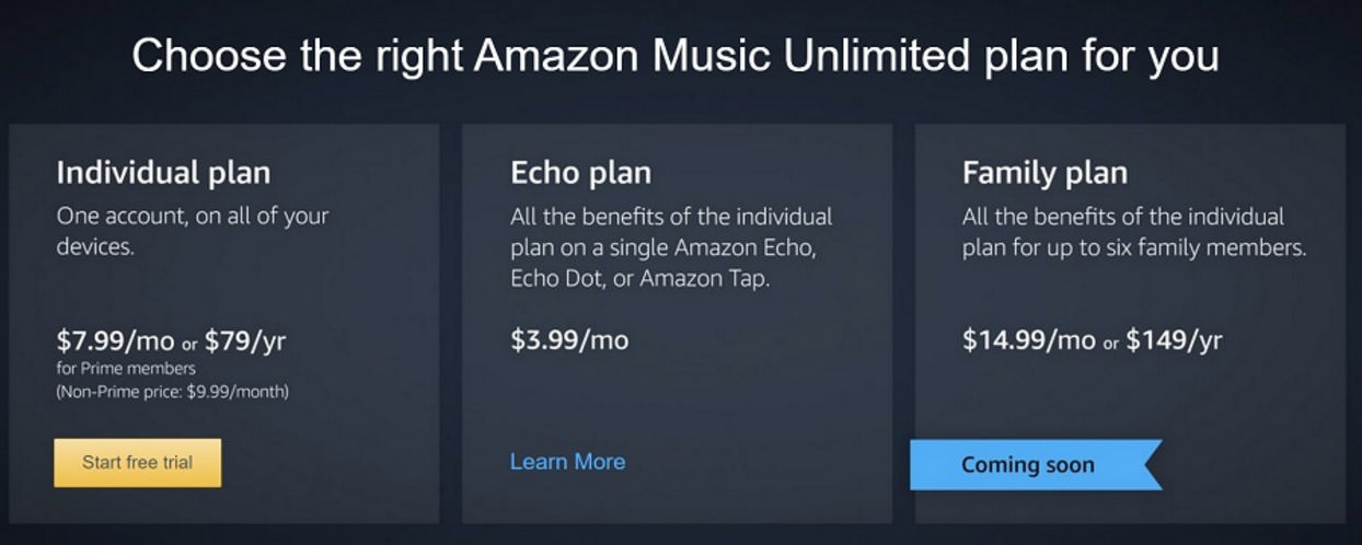 Amazon music sales plan echo