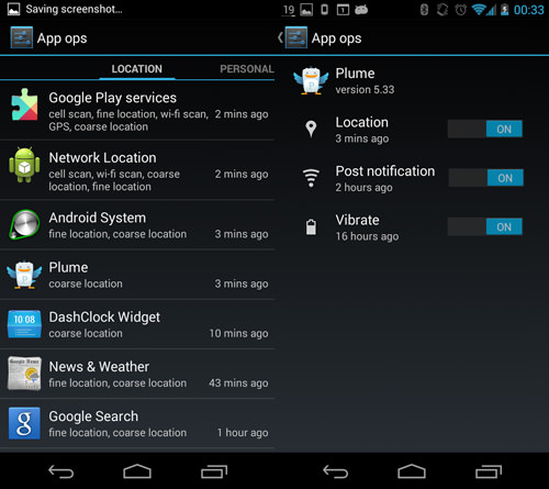 AppOps for Android 4.3