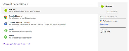 Managing Google Account Permissions