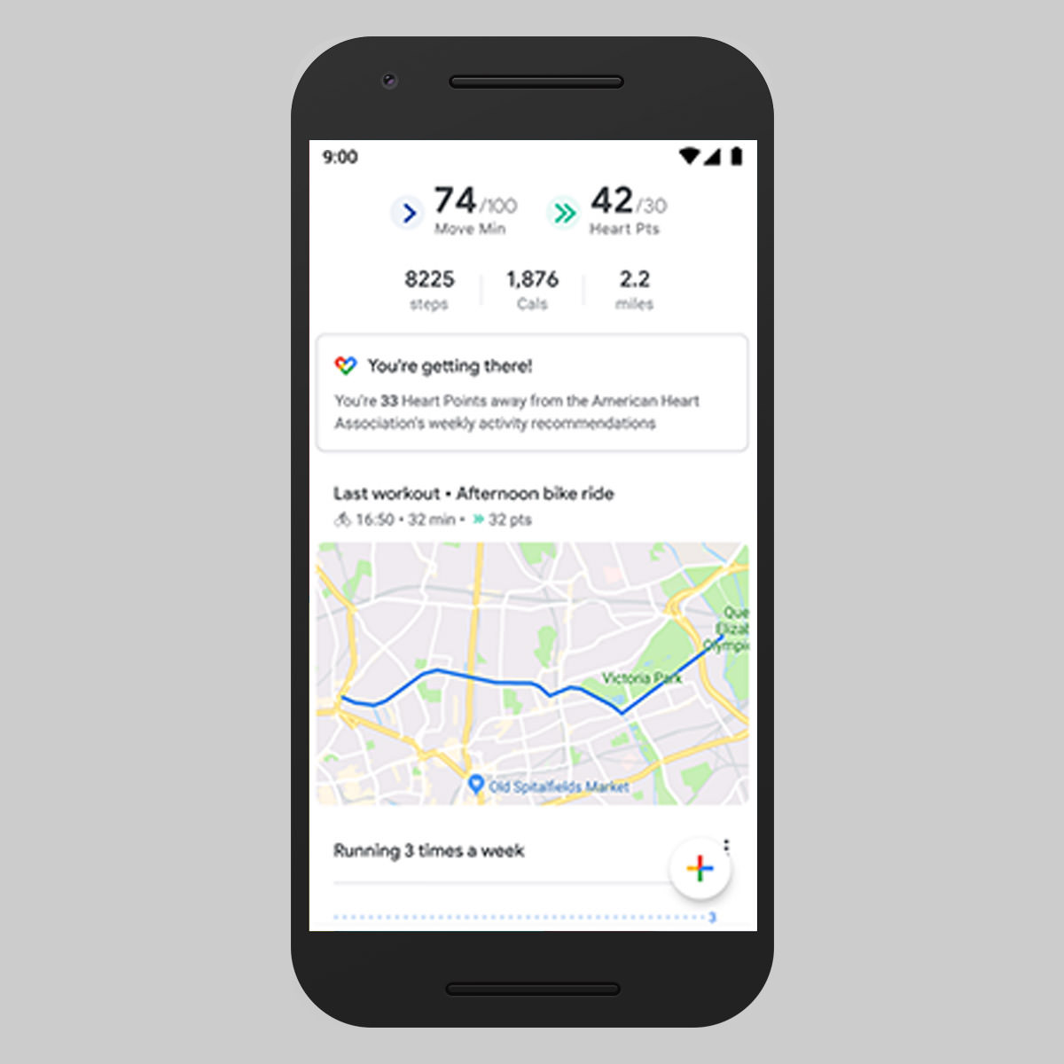 google fit bike tracking