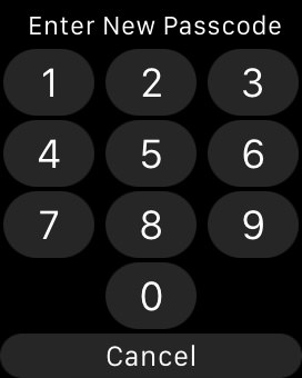 create passcode for apple watch