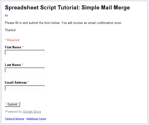 Simple Mail Merge