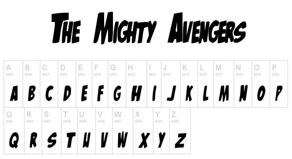 fonts similar to avengers font