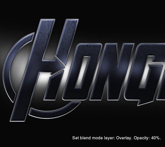 avengers logo in photoshop