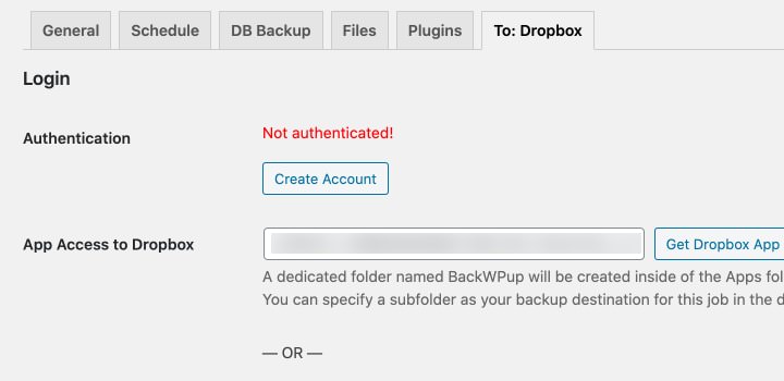 dropbox authentication code