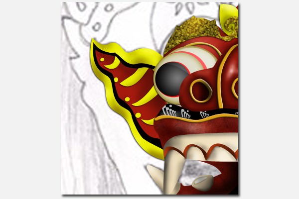 Drawing a Balinese Barong Mask - Photoshop tutorial - Hongkiat