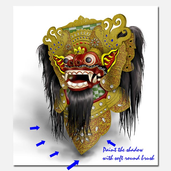 Drawing a Balinese Barong Mask - Photoshop tutorial - Hongkiat