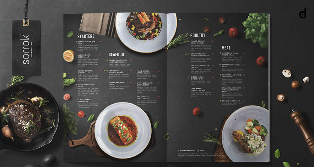 restaurant menu design ideas