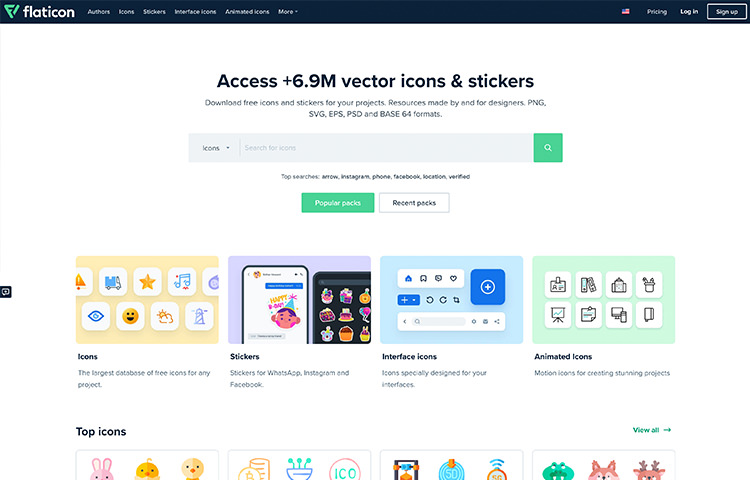 Flaticon platform