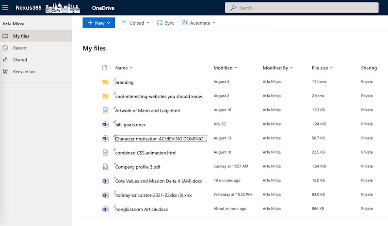 microsoft365 onedrive