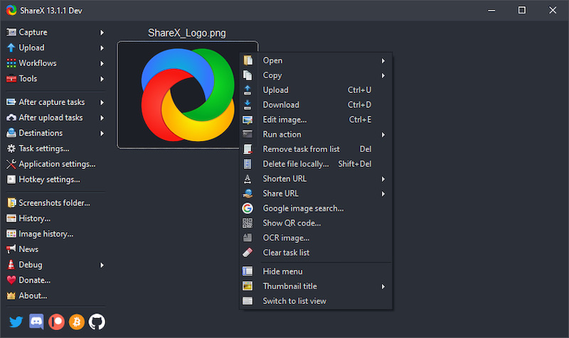 sharex screenshot tool