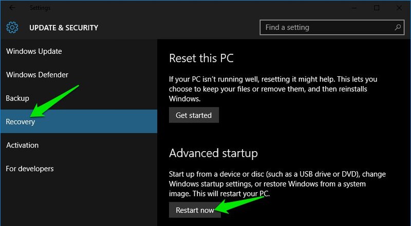 windows 10 boot menu at startup