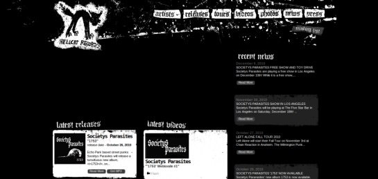 black white website design