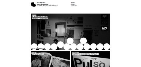 black white website design