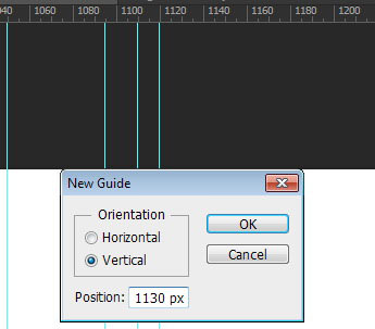 Final vertical guide placement