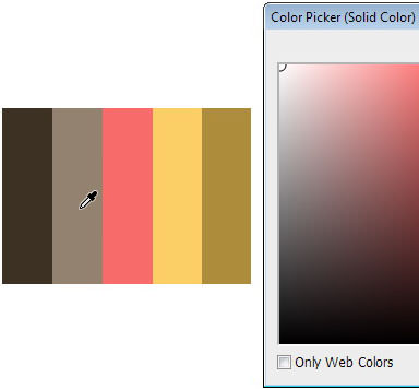 Selecting background color #948371