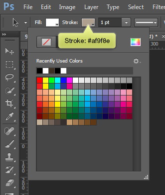 Setting stroke color for the header