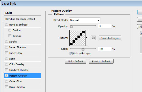 Applying pattern overlay