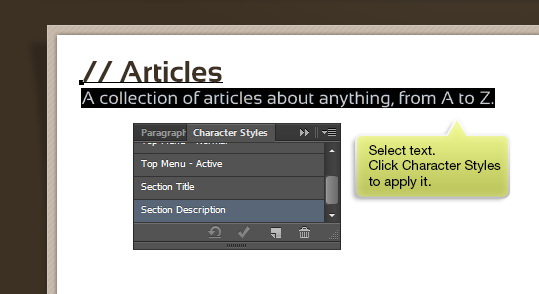 Adding section title and description