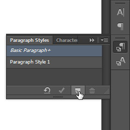 Creating new Paragraph Style