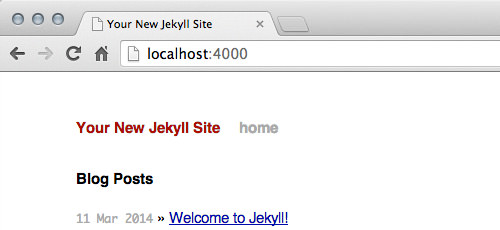 Jekyll server running on localhost