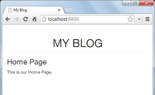 home page