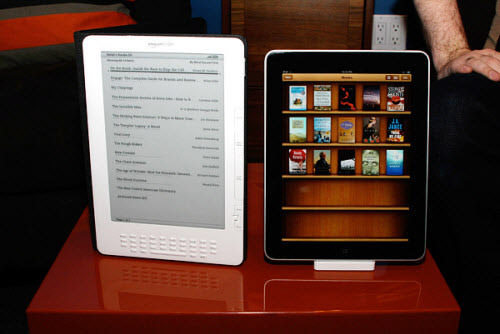 ebook reader on a table