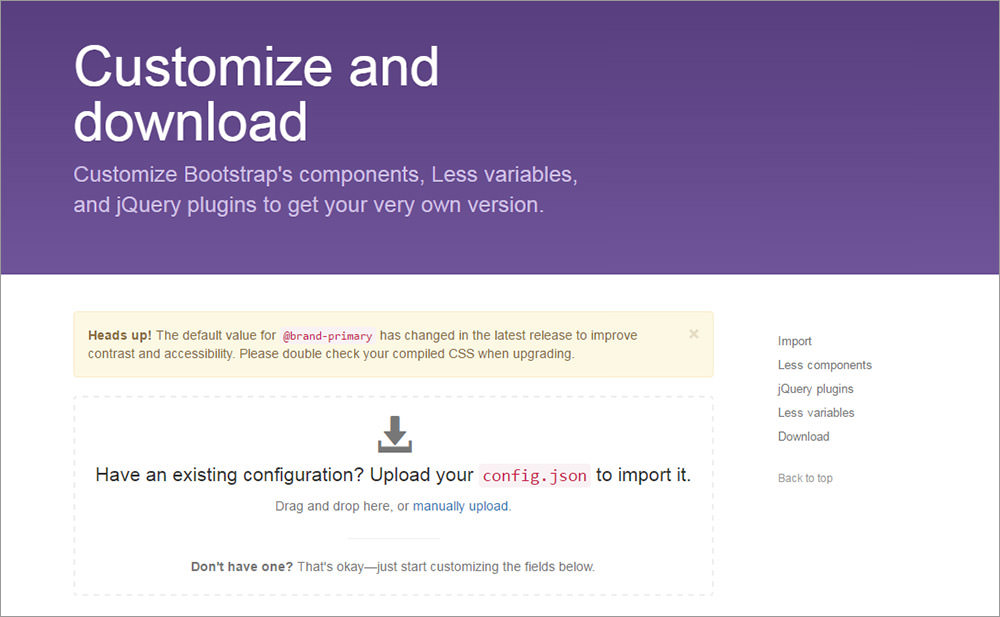 Bootstrap customization kit