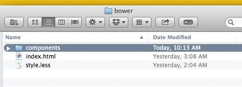 Bower Components Folder