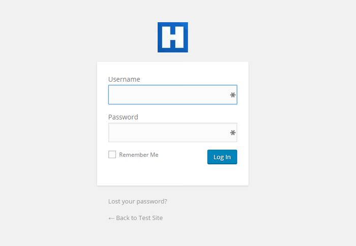 Login Page with Custom Logo