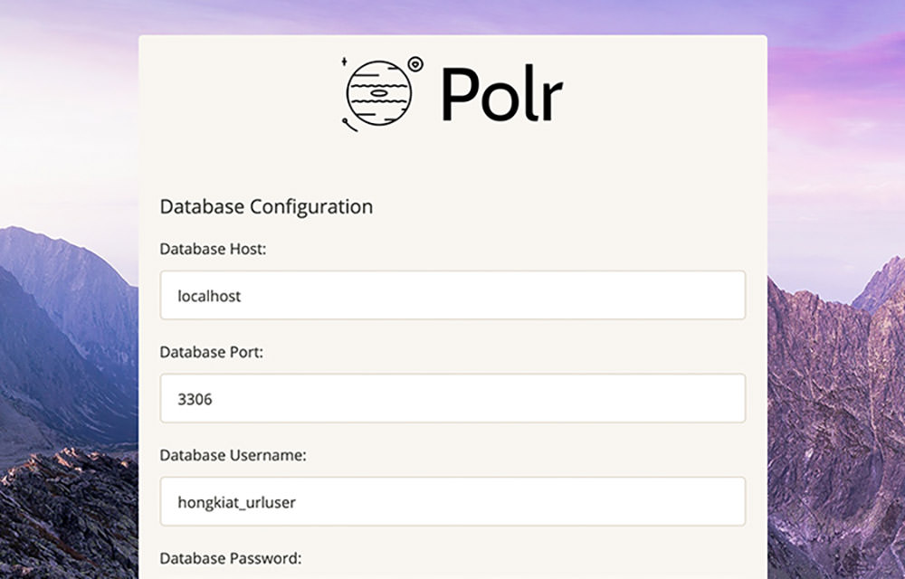  configuração polr