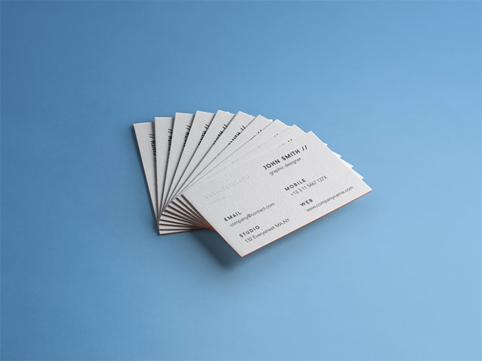 Stack of Business Cards Mockup