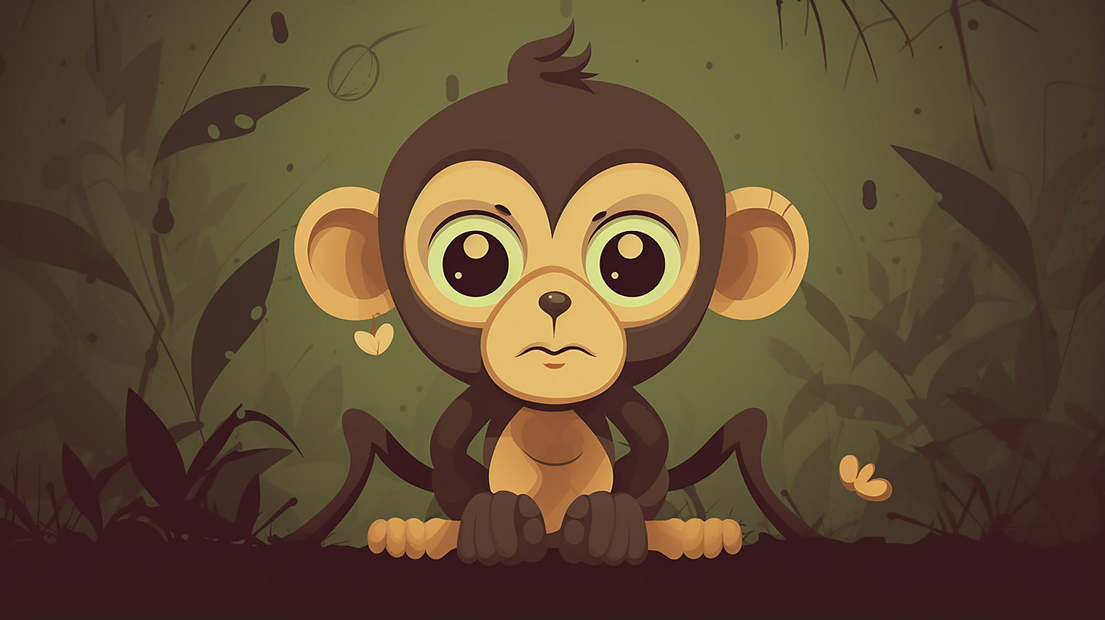 cute cartoon monkey wallpaper