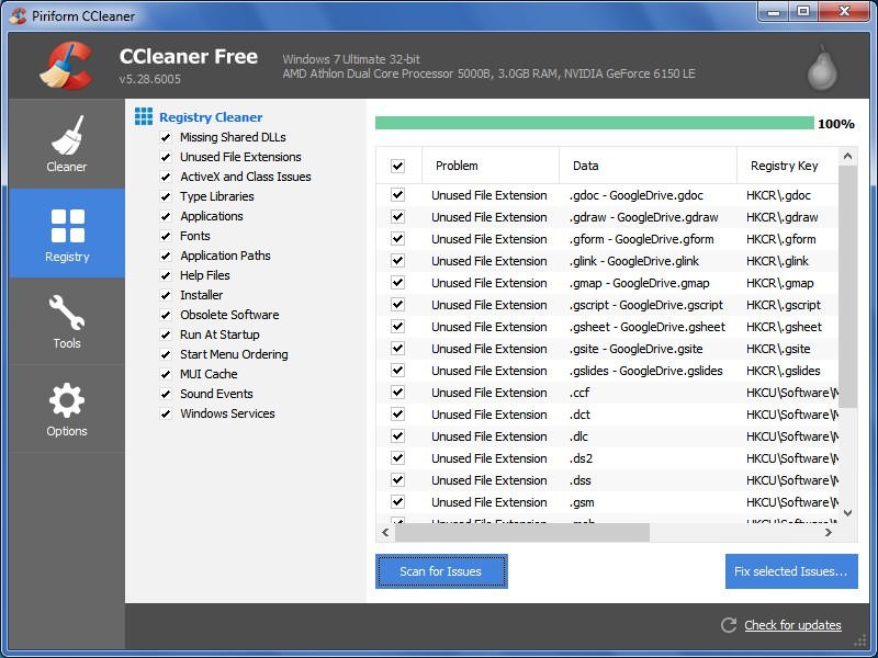 ccleaner registry cleaner for external hard drive