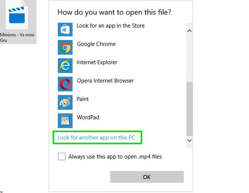 how to change default app to open files on pc