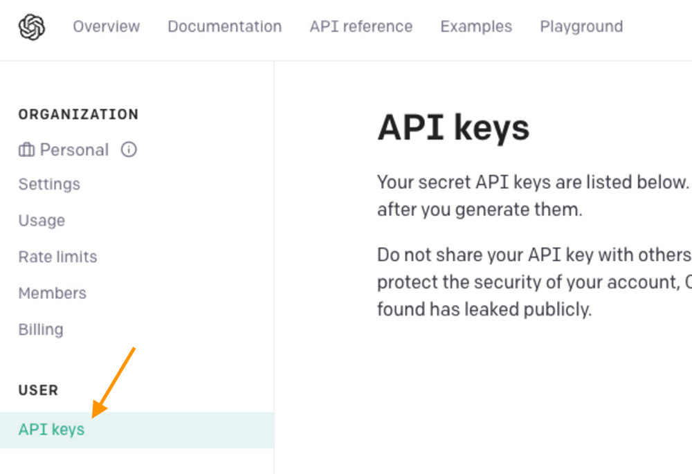 openai api key